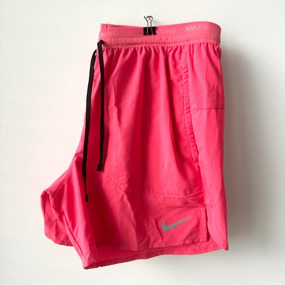 Nike Medium Dri-FIT Men’s Pink Athletic Running Shorts DM4755-629 Pockets Lined - Picture 4 of 10